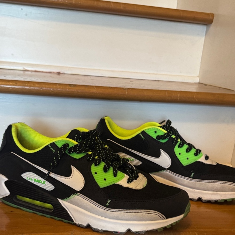Nike Air Max Black and Neon Green Sneakers